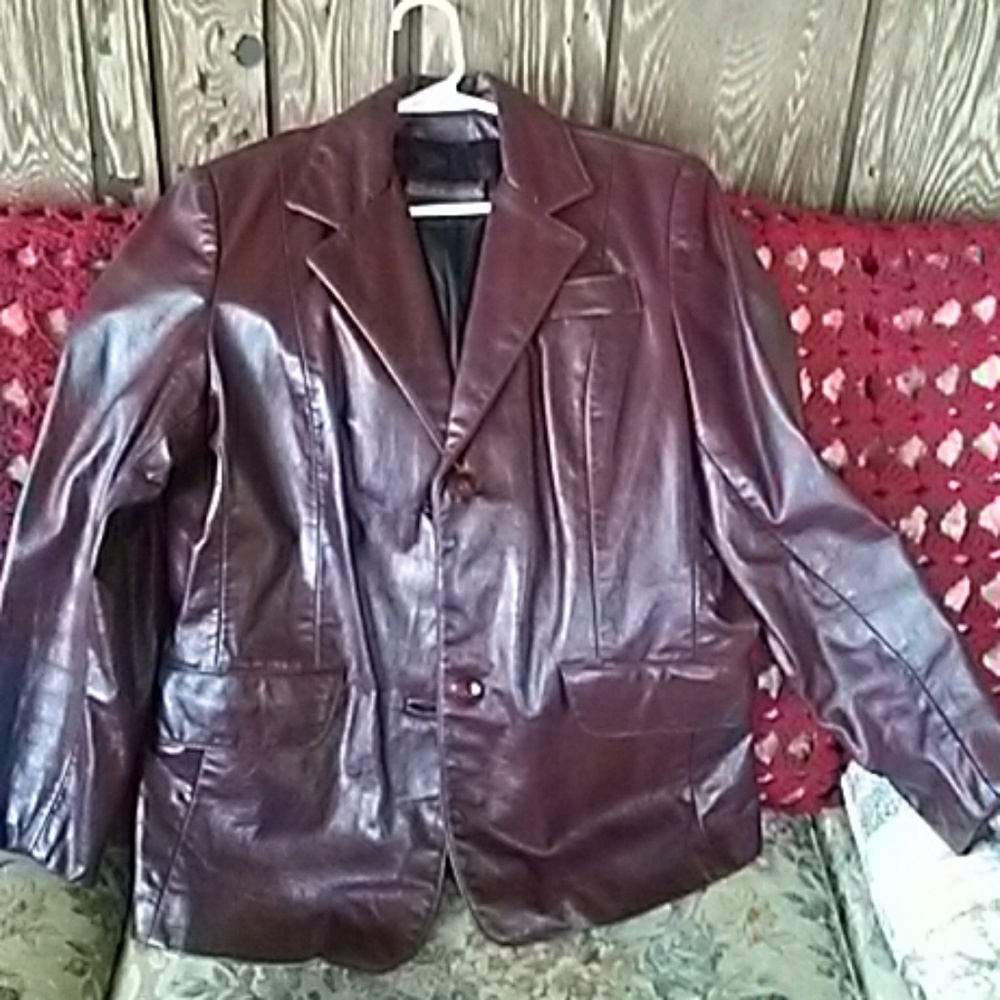 Leather car coat